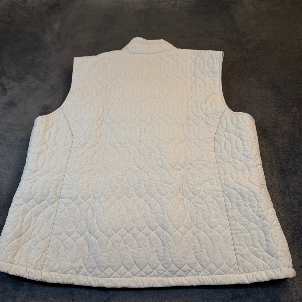 Royal Robbins Quilted Vest Womens Extra Large Cream Full Zip Pockets - Picture 4 of 9